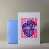 Carte Letterpress - Boom Boom rose fluo