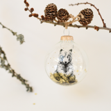 Boule de noël transparente ourson