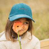 Casquette velours Tornade - Vert paon