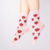 Chaussettes à paillettes Fraises