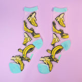 Chaussettes transparentes Bananes