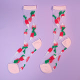 Chaussettes transparentes Radis
