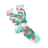 Chaussettes transparentes Tulipes