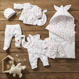 Combi mixte kimono blanc impression cœurs (2 tailles)