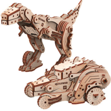 Dinocar maquette 3D en bois