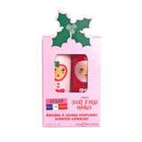 Coffret baumes à lèvres houx Noël