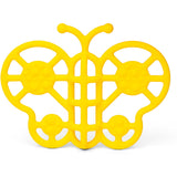 Hochet papillon jaune en silicone