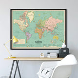 Affiche Atlas carte du monde XL style vintage