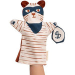 Marionnette tiger hand puppet 24x30 wild brown