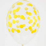 Ballons confettis jaunes