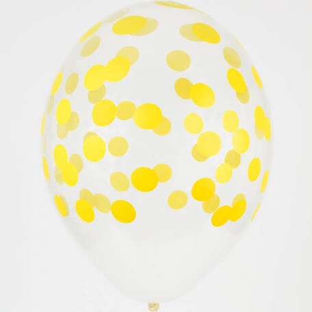 Ballons confettis jaunes