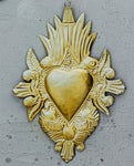 Coeur ex-voto métal modèle colonial - Laiton
