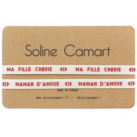 Bracelet Soline Camart - Duo maman d’amour/ ma fille chérie