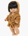 Peignoir Teddy en tissu éponge Camel - pour poupée