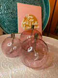 Lampe à huile en verre sphère Light pink