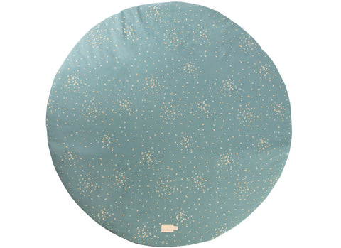 Tapis matelassé full moon small round playmat 105x105 gold confetti/ magic green