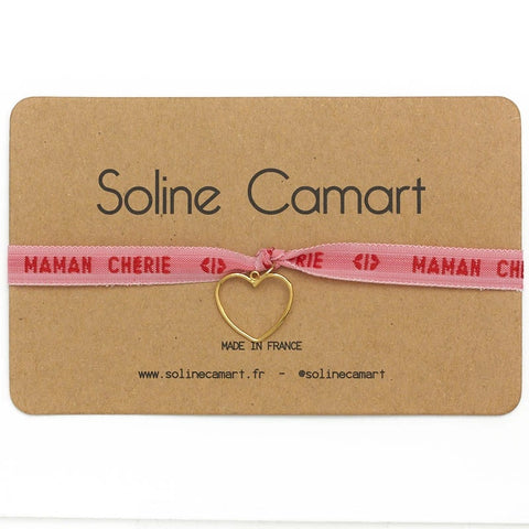 Bracelet Soline Camart - Maman chérie cœur