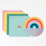 Cartes invitations - arc en ciel