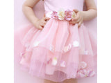 Jupe avec pétales de rose 4/6 ans