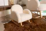 Chaise à bascule pour enfant Teddy - Ecru naturel