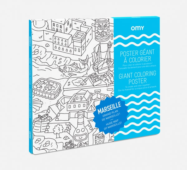 Poster géant à colorier - Marseille – La picorette