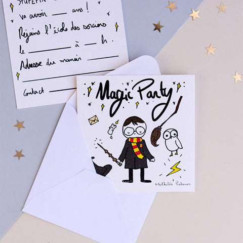 Carte invitation Harry Potter