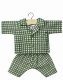 Pyjama Albert en coton Vichy vert