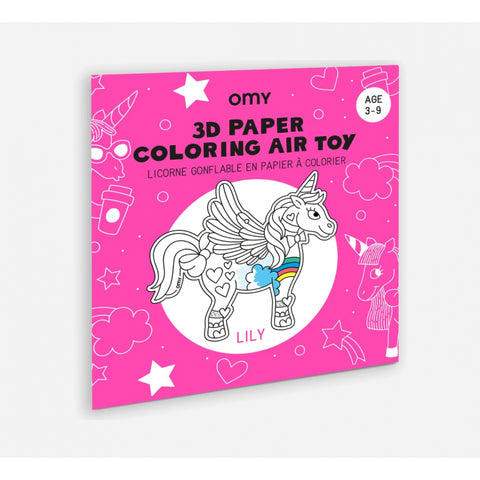 3D AIR TOY à colorier et gonfler - Lily