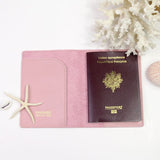 Etui passeport rose