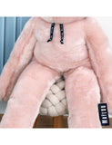 Peluche Géante - ours Bulle rose 80cm