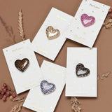 Pin's Coeur léopard marron & noir
