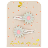 Barrette Marguerites roses - Luciole et petit Pois
