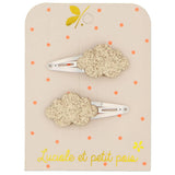 Barrettes nuages OR - Luciole et petit Pois