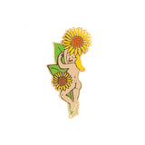 Pin's Femme Tournesol -  Coucou Suzette