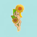 Pin's Femme Tournesol -  Coucou Suzette