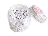 POT PERLES LETTRES – BLANC et NOIR