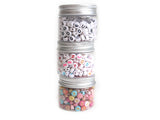 POT PERLES LETTRES – BLANC et NOIR