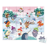 Puzzle 36 pièces - Bataille de boules de neige