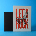 Carte Letterpress - Lets Rock