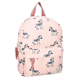 Sac à dos enfant zèbres rose