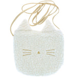 Sac à bandoulière blanc chat bouclette