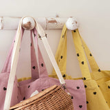 Cabas - Yellow lemon imprimé coeur