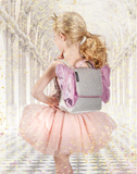 Sac à dos papillon argent et rose