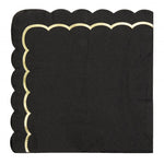 Serviette Noires et Or x16