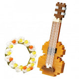 ukulele et son collier de fleurs